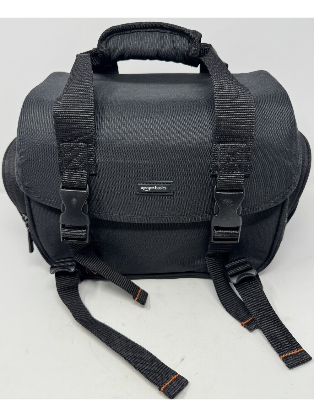 Amazon Basics Large DSLR Gadget Bag for Camera Storage Black with Grey Interior